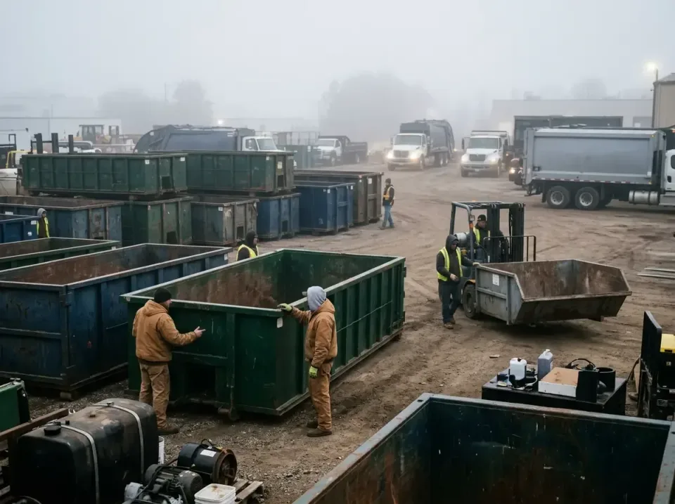 roll-off Dumpster — Waste Management Facility — roll-off Dumpster, Forklift, Dump Truck, Waste Management Facility, Commerci…